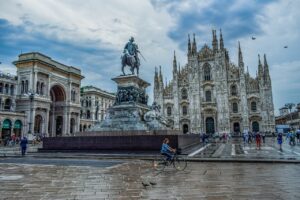italy, duomo square, milan