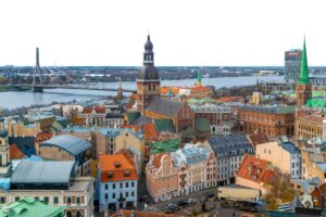 a city with many buildings