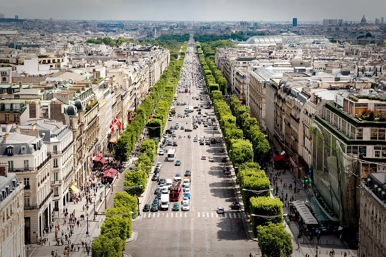 Champs-Élysées από την Αψίδα του Θριάμβου