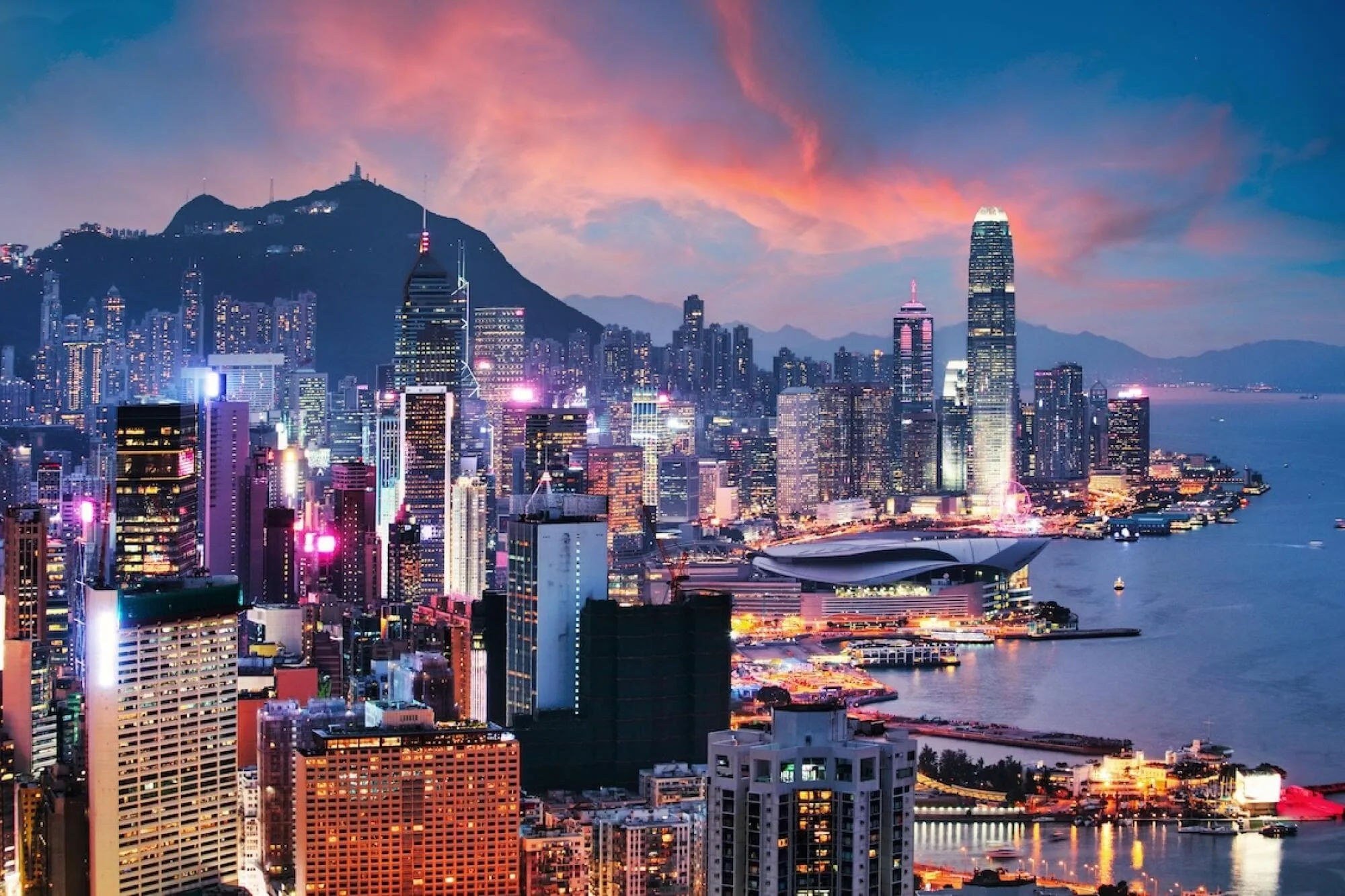Hong Kong skyline από Victoria Peak